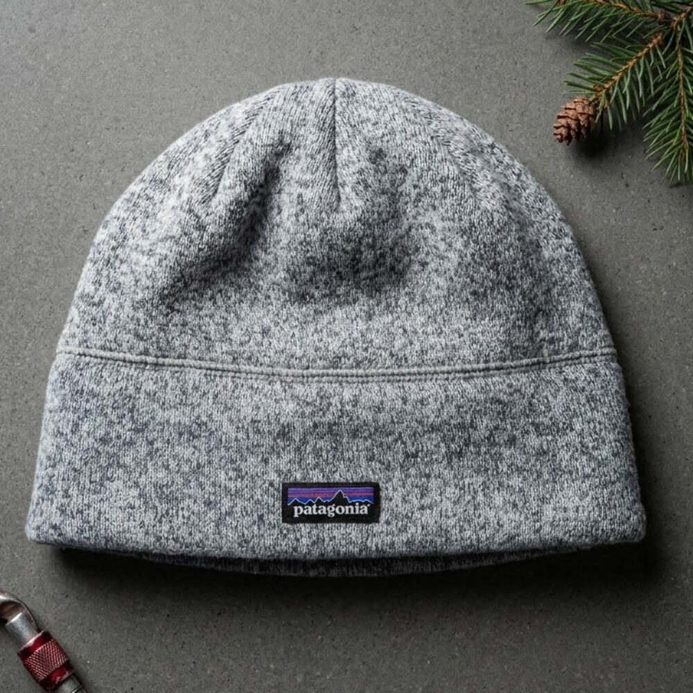 Patagonia Better Sweater Beanie Hat Men's Size L Grey Fleece Knit Gorpcore $50